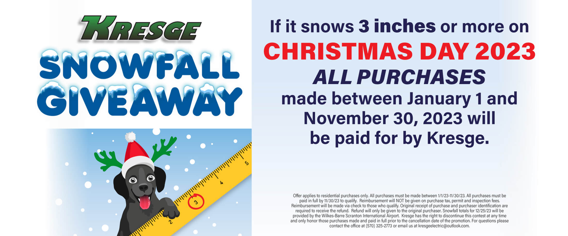 Kresge Snowfall Giveaway